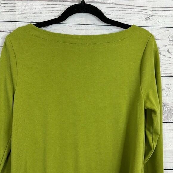 J Jill Top Shirt Womens Small Green Ponte Minimalist Tunic Oversized Boxy Casual - Picture 4 of 9